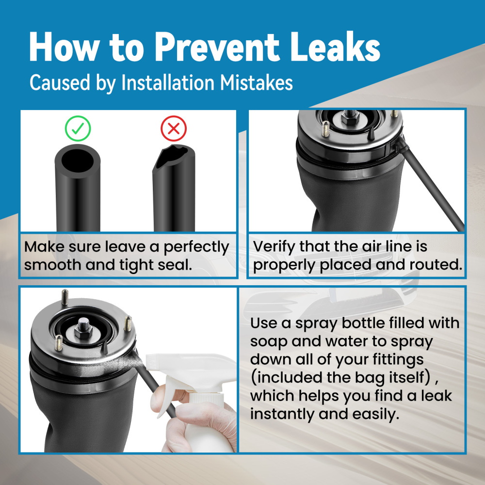 4PCS Front Rear Air Suspension Spring Bag Kit compatible for Range Rover L322 2002-2012