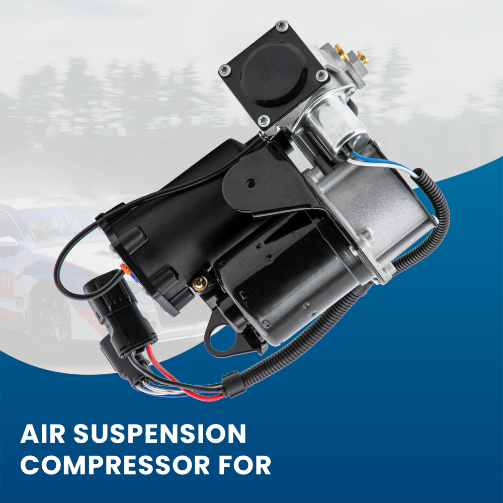 2x Front Air Suspension Shock Absorber + Compressor compatible for Land Rover LR3 LR4 05-09