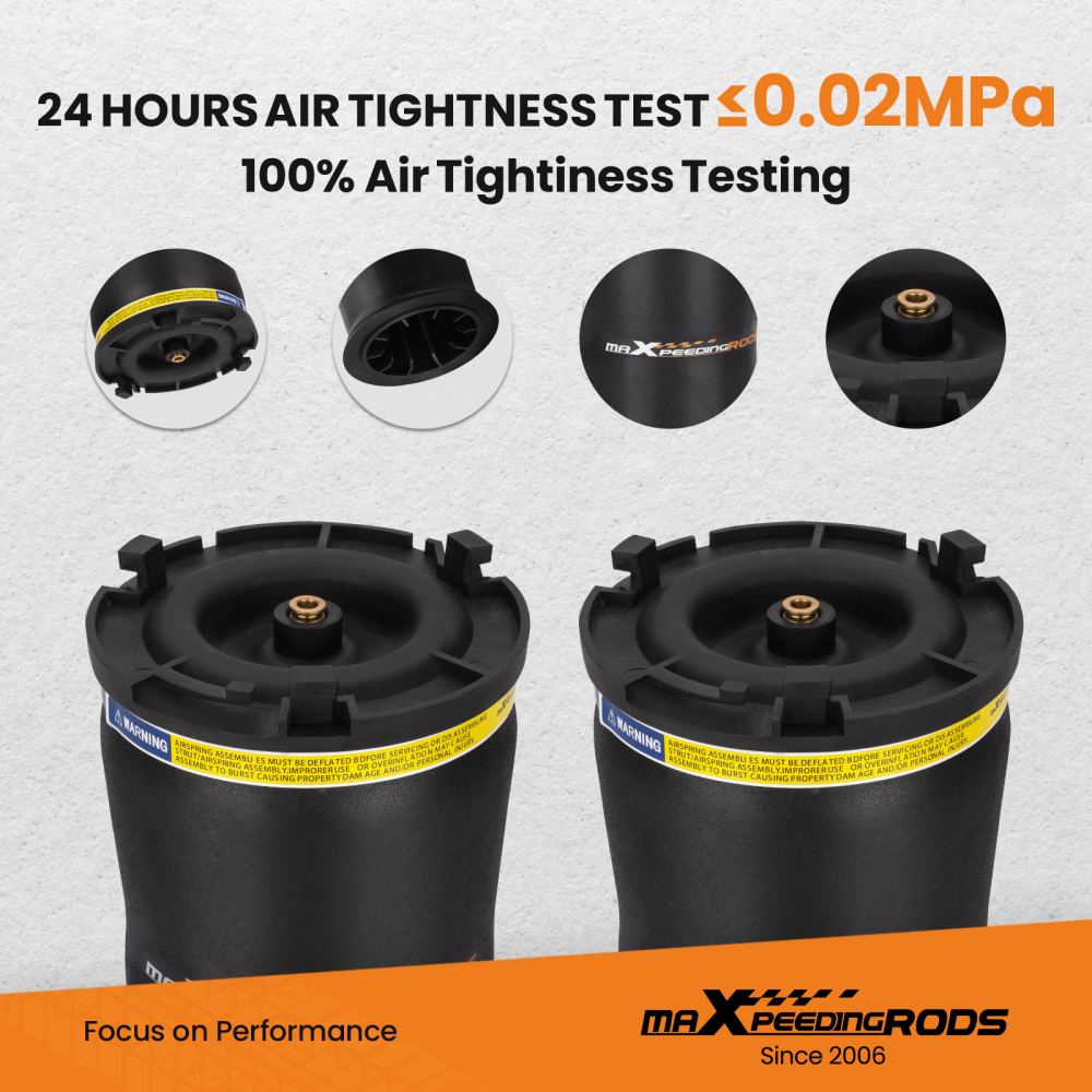 2x Rear Left+Right  Air Suspension Springs Bag compatible for Hummer H2 2003-2009 6.0L 6.2L