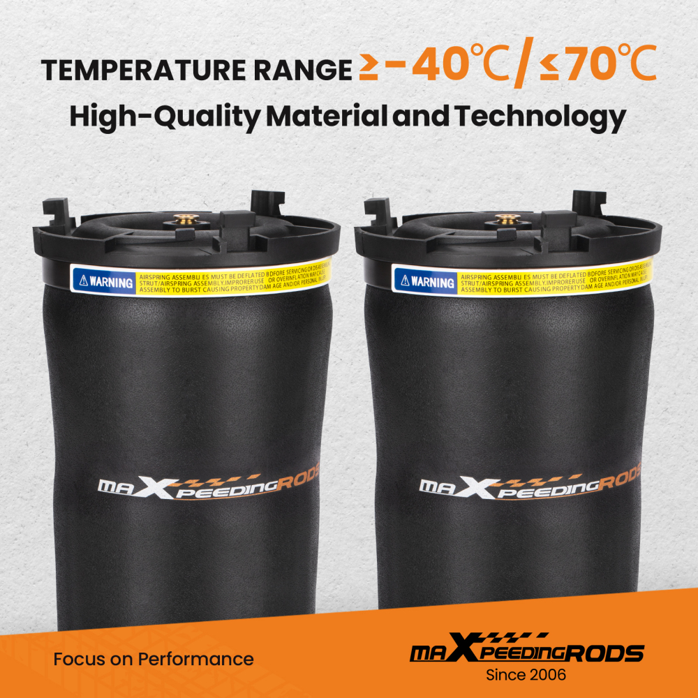 2x Rear Left+Right  Air Suspension Springs Bag compatible for Hummer H2 2003-2009 6.0L 6.2L