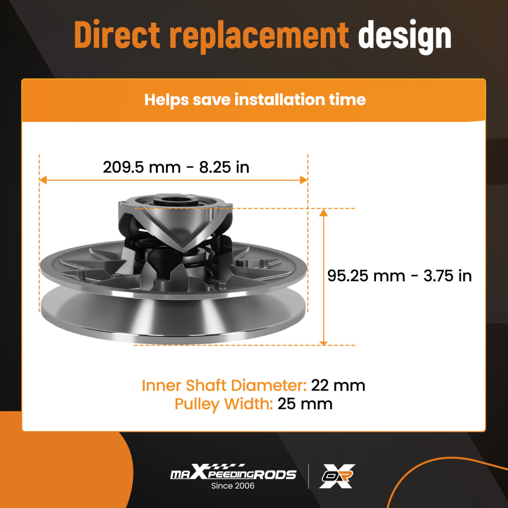 Secondary Drive Clutch Assy For Pioneer 2001-2004 Carryall Turf XRT 1997+ 255004
