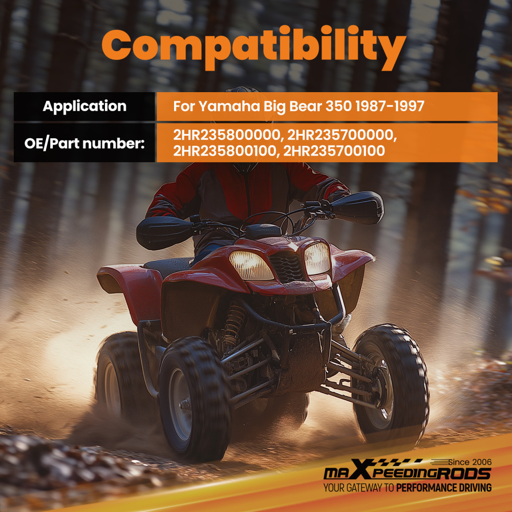 2x Left Right A-Arm Assembly Front Lower compatible for Yamaha Big Bear 350 1987-1997 Steel