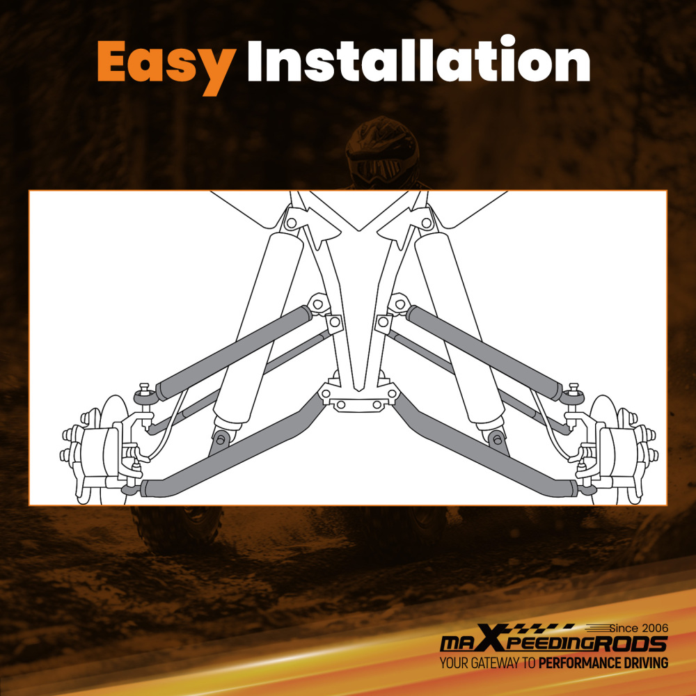 2x Left Right A-Arm Assembly Front Lower compatible for Yamaha Big Bear 350 1987-1997 Steel