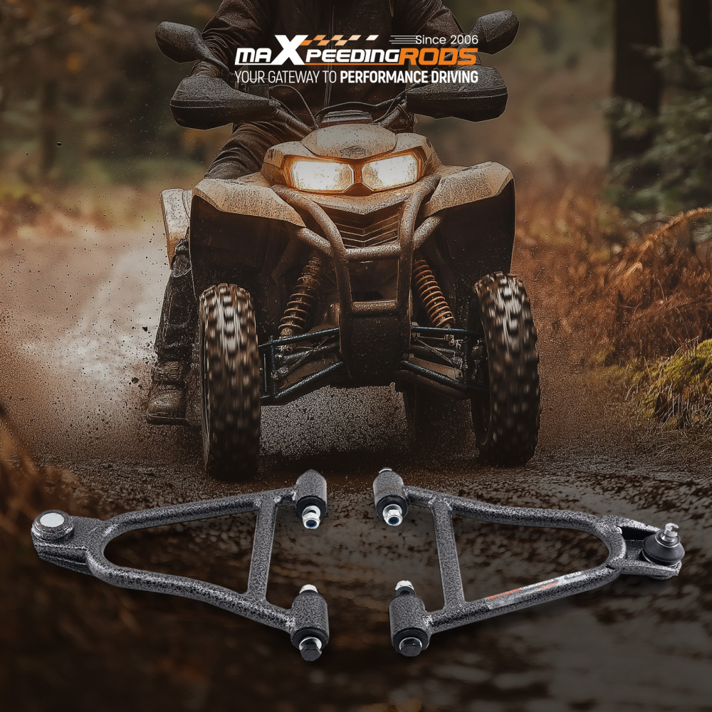 2x Left Right A-Arm Assembly Front Lower compatible for Yamaha Big Bear 350 1987-1997 Steel