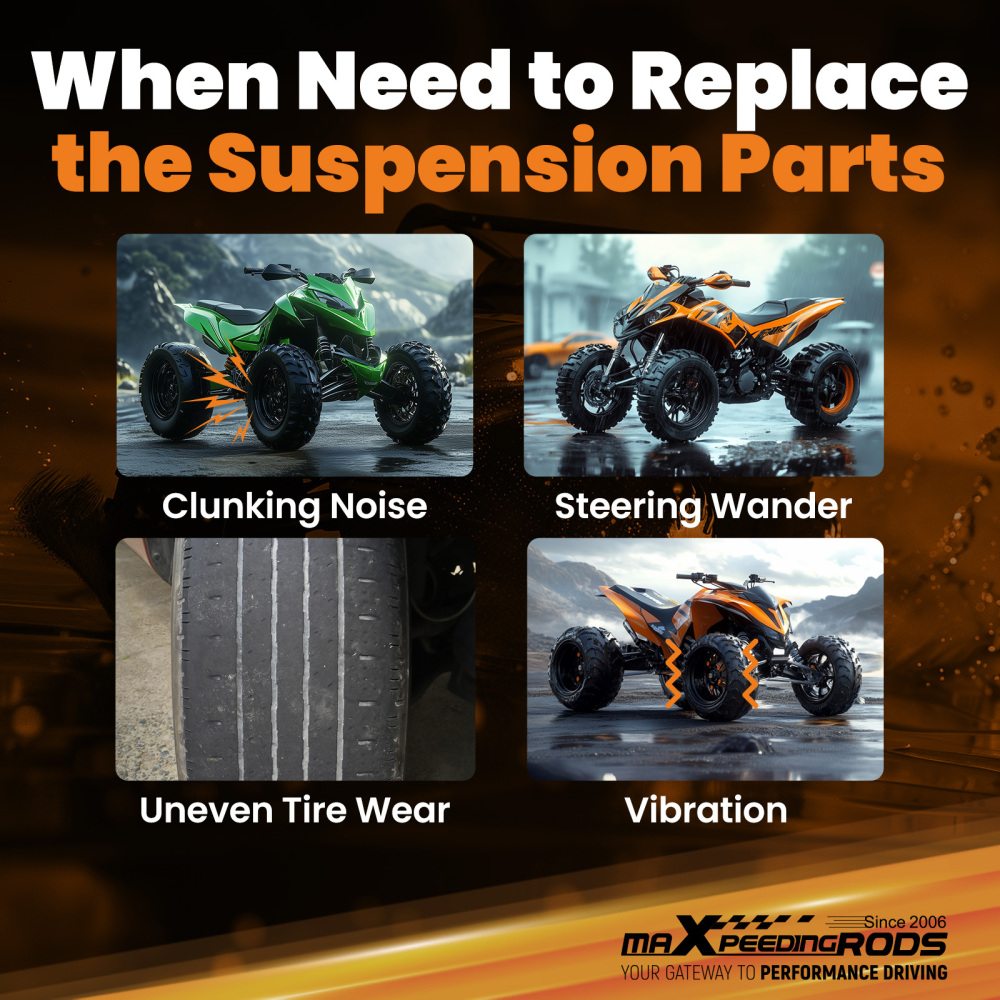 Complete Front A-Arm Kit compatible for Kawasaki KFX450R 2008-2014 Upper Lower Control Arms