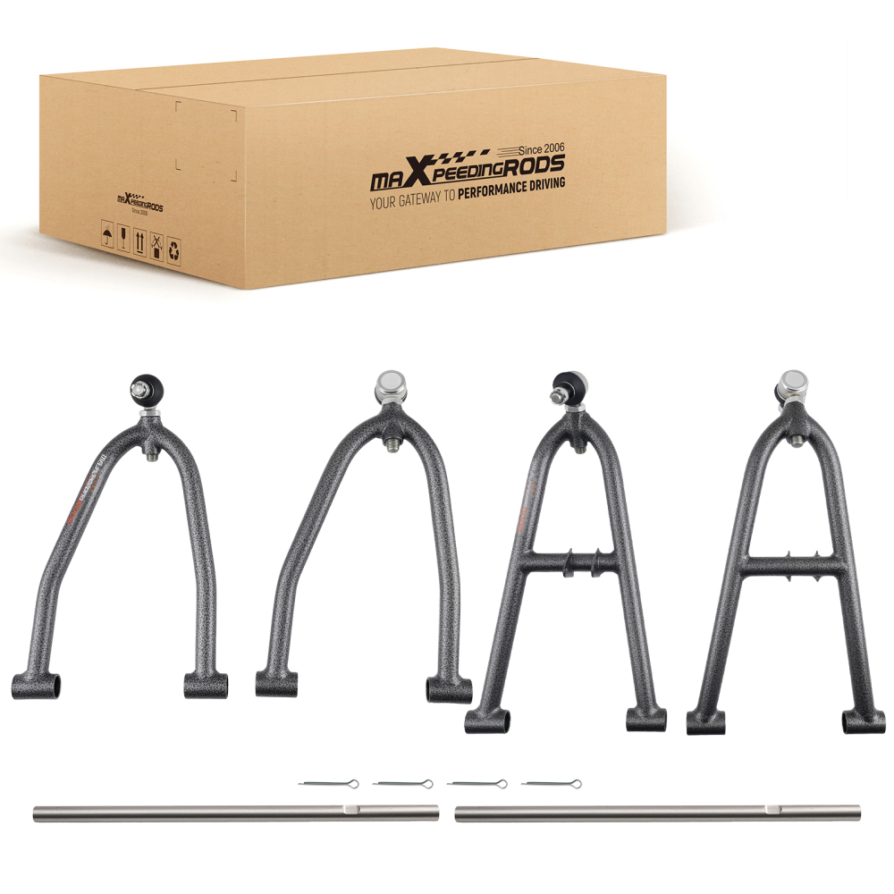 Complete Front A-Arm Kit compatible for Kawasaki KFX450R 2008-2014 Upper Lower Control Arms