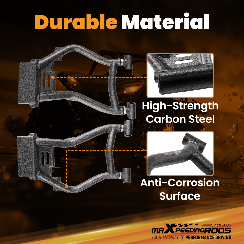 4pcs High Clearance 1.5 Forward Rear A-Arms Set compatible for Polaris RZR S 800 / 4 800