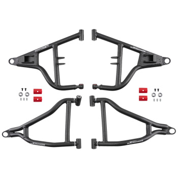 Control Arm Set Front Upper Lower compatible for Polaris RZR S 900 RZR 4 900 2017-2021+