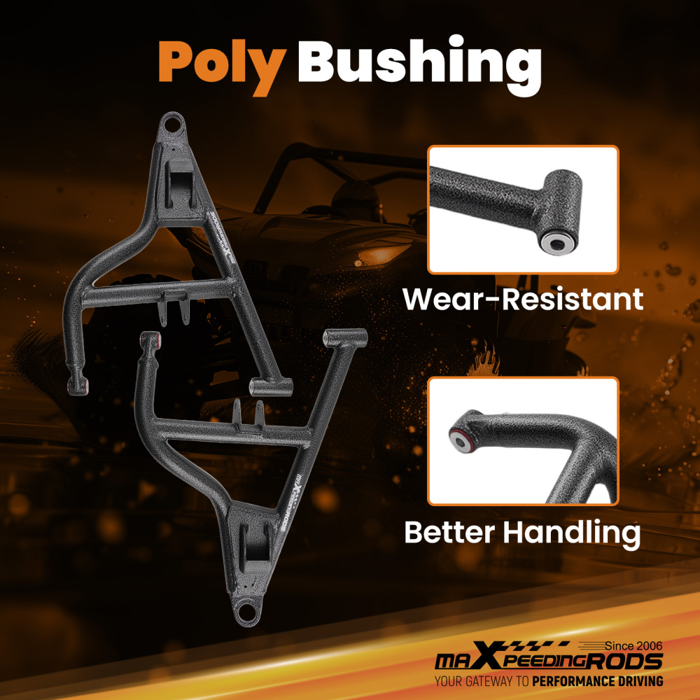 Control Arm Set Front Upper Lower compatible for Polaris RZR S 900 RZR 4 900 2017-2021+