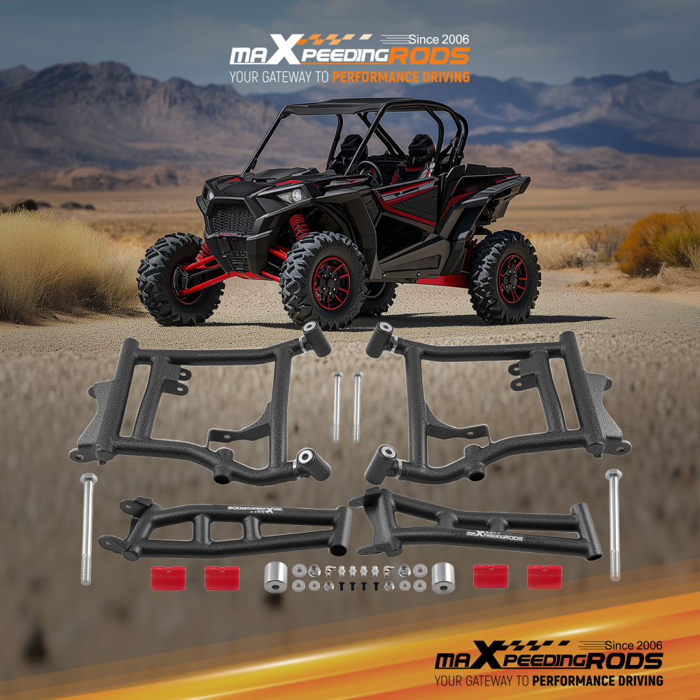 High Clearance Rear Offset A Arms compatible for Polaris RZR S4 900 2018 Trail S 900 2021