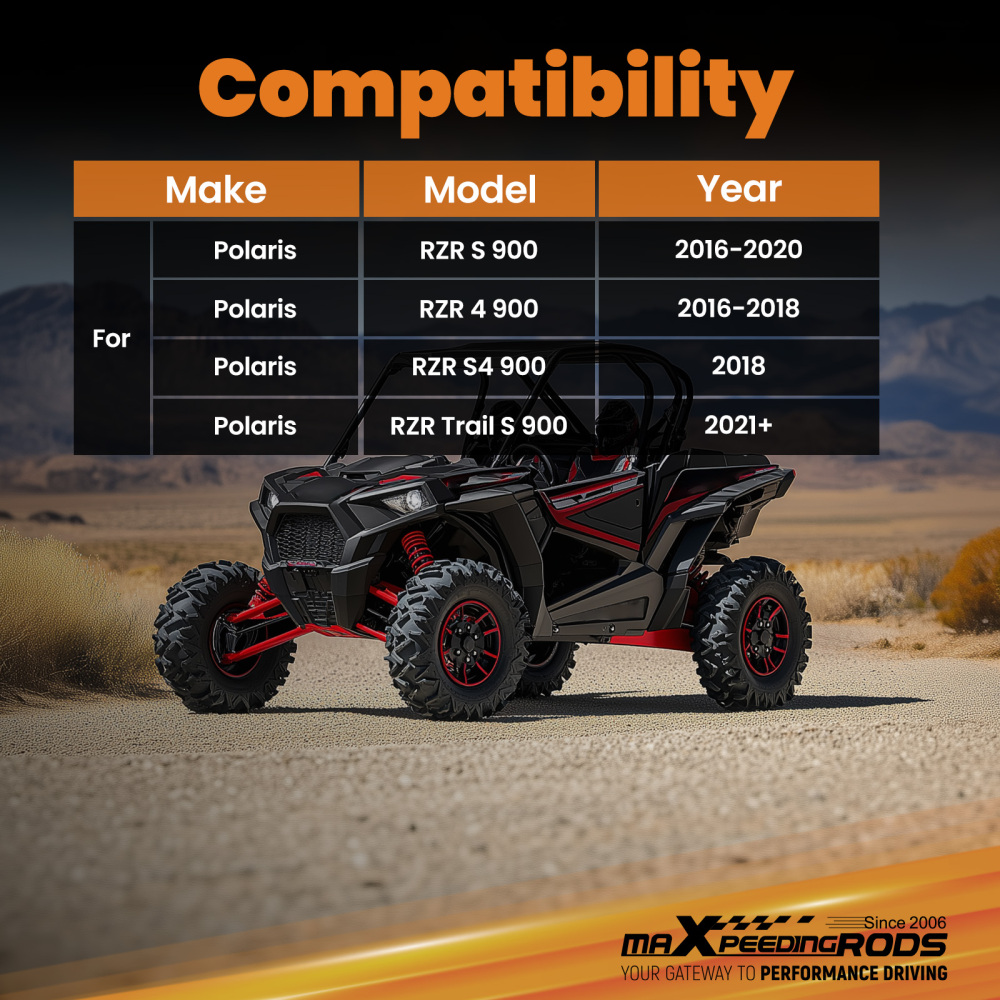 High Clearance Rear Offset A Arms compatible for Polaris RZR S4 900 2018 Trail S 900 2021