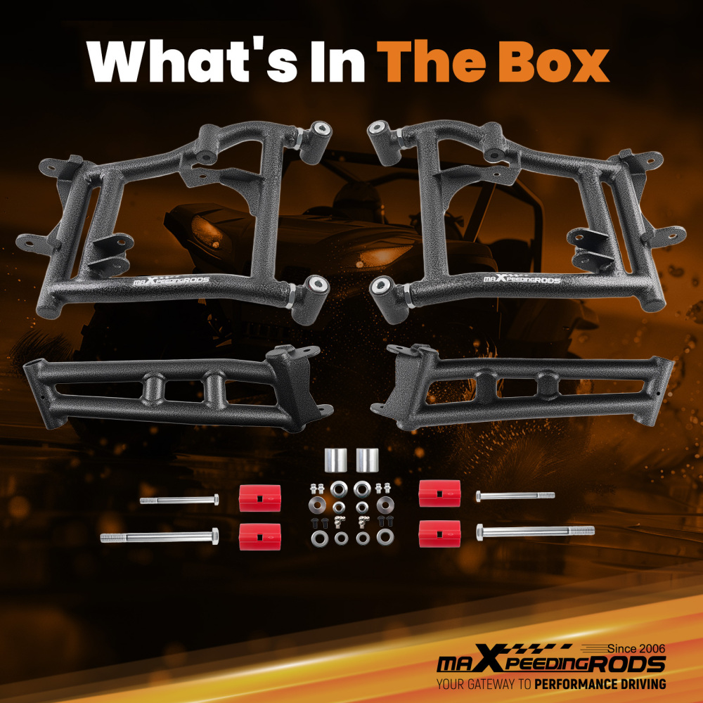 High Clearance Rear Offset A Arms compatible for Polaris RZR S4 900 2018 Trail S 900 2021