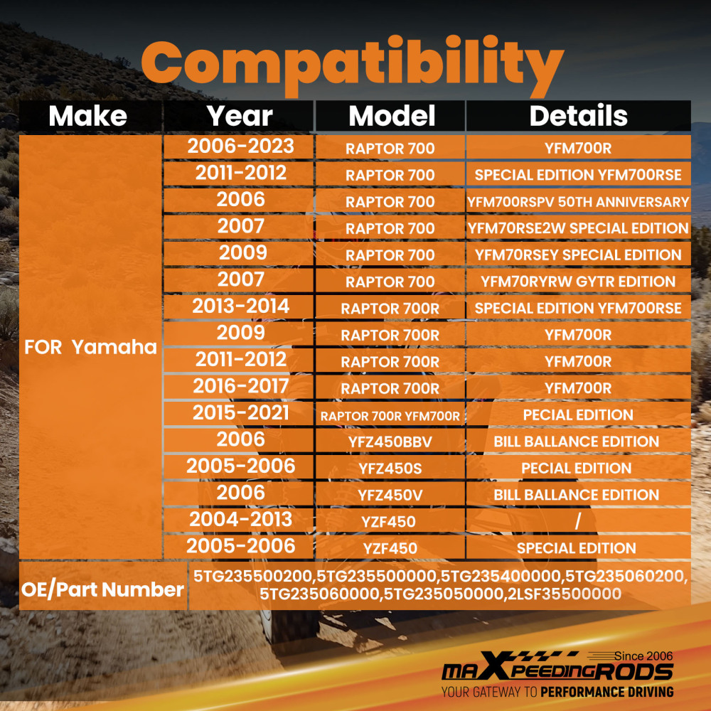 A-Arms Upper Front compatible for Yamaha Raptor 700 YFM700R 2006-2023 Direct Replacement