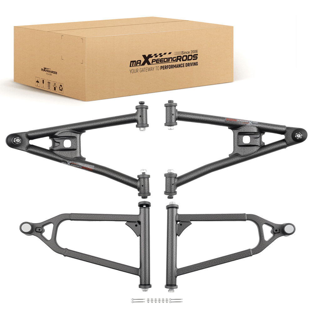 4pcs Front Upper Lower A-Arms compatible for Yamaha YFZ450 RAPTOR 700 YFM700R 2006-2023