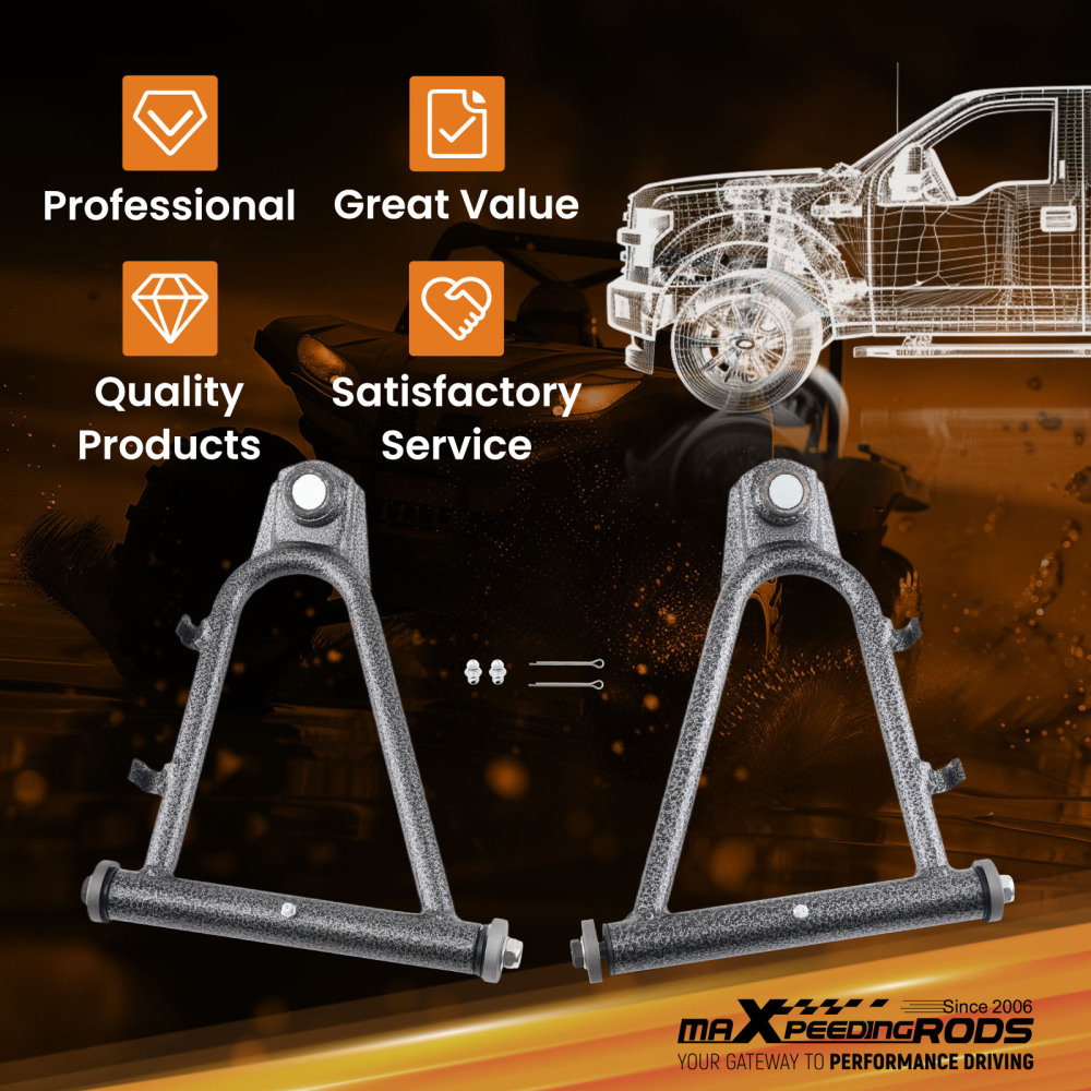 Front Upper Left Right A-Arm Assembly Front compatible for Yamaha YFZ350 91-06 3GG235400035