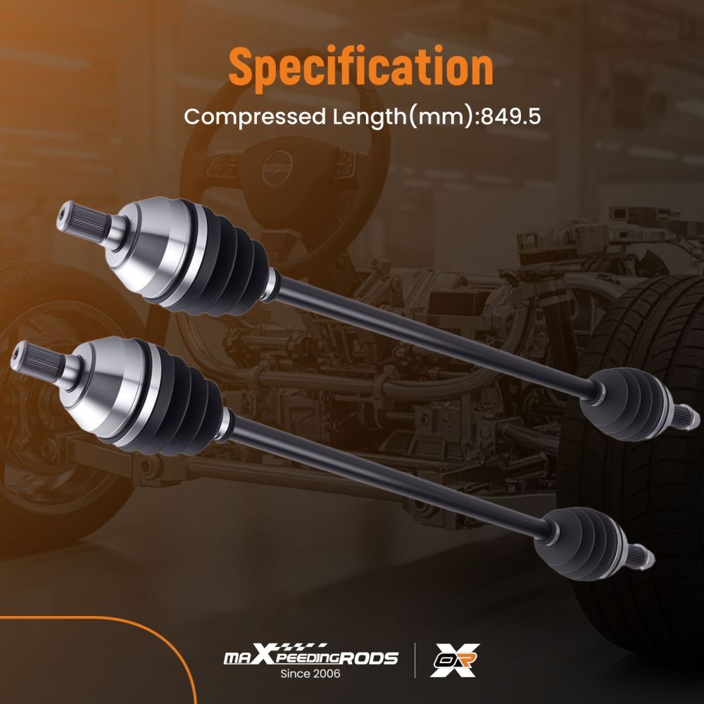 4PCS Axle Full Set compatible for Can-Am Maverick X3 Turbo R RR XRS XMR XRC 72 705402048