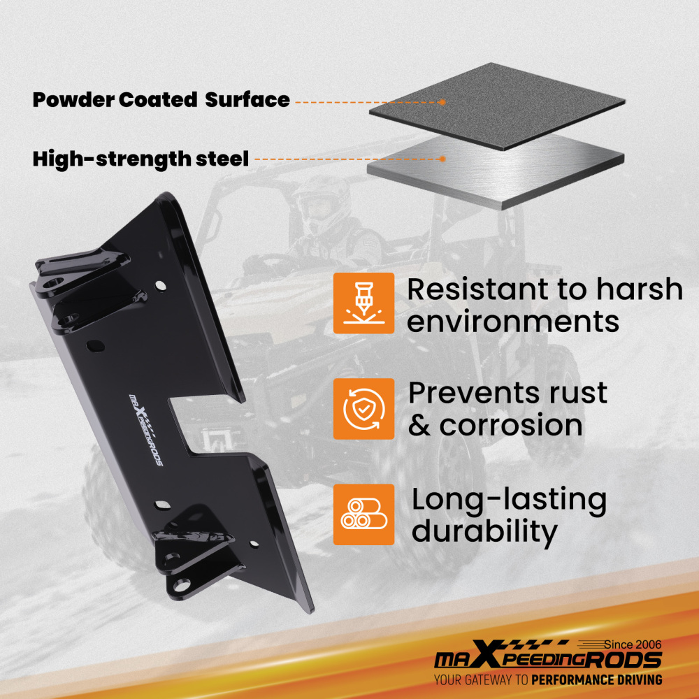 Black Front Plow Mount compatible for Can-Am Commander 800 1000 UTV 2010-2019 Steel