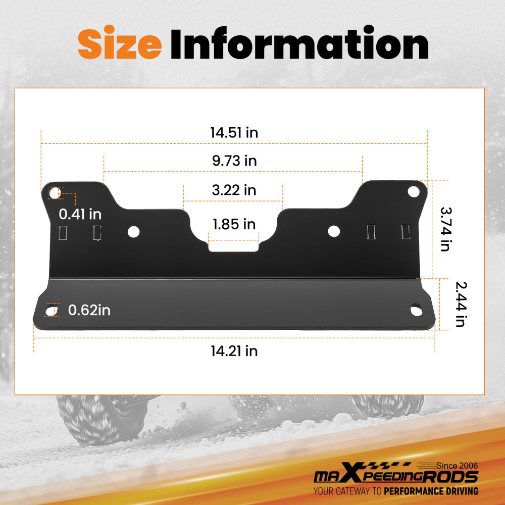 Black Front Snow Push Kit for Can Am Defender HD5-HD10 2016-2024 Steel Frame