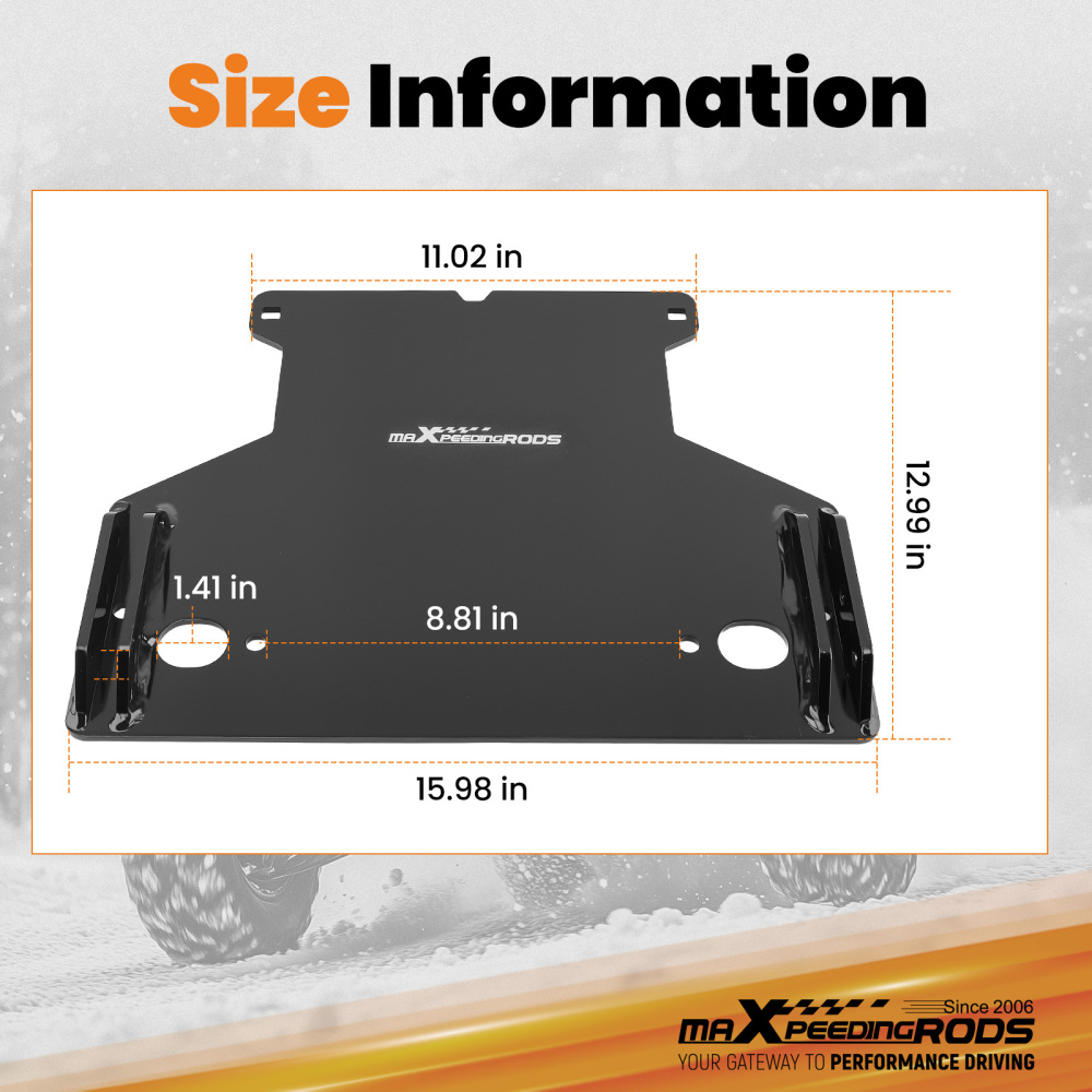 ATV Snow Plow Bracket for Can Am Renegade Outlander Series Black Steel Assembly