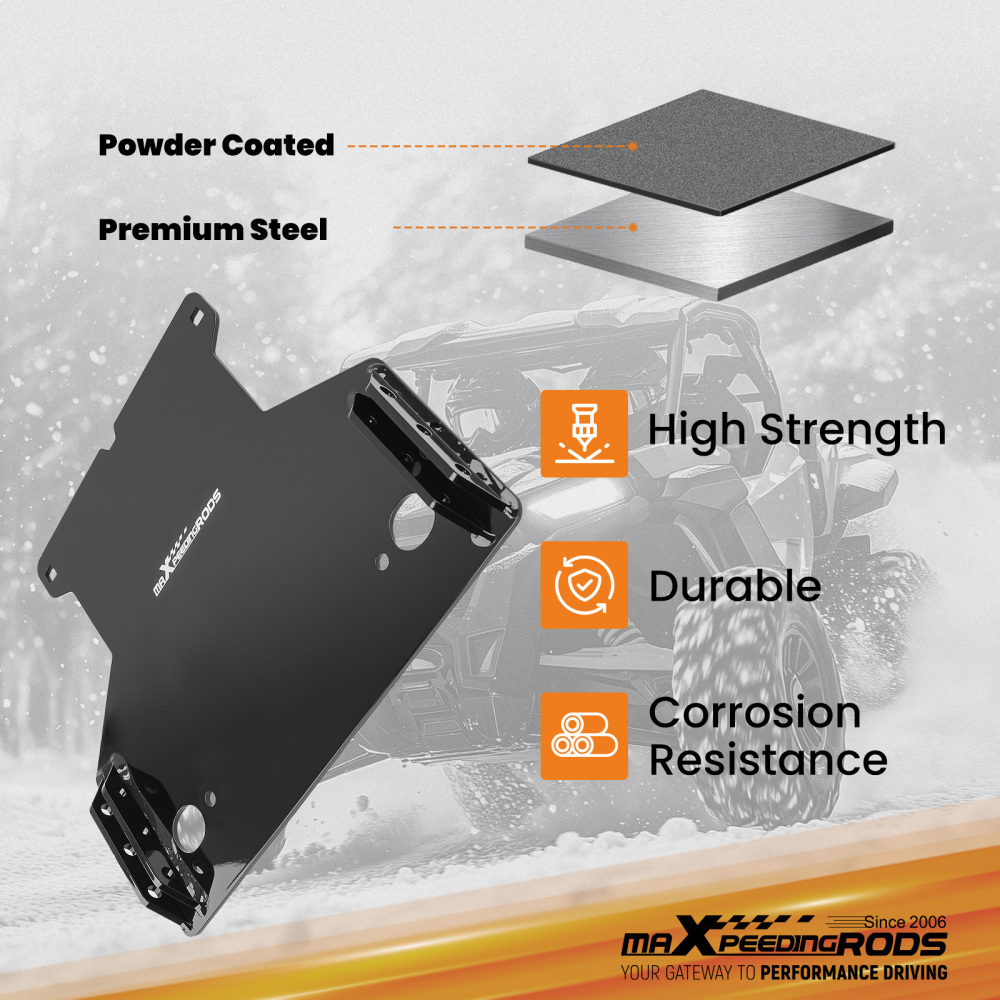 ATV Snow Plow Bracket for Can Am Renegade Outlander Series Black Steel Assembly