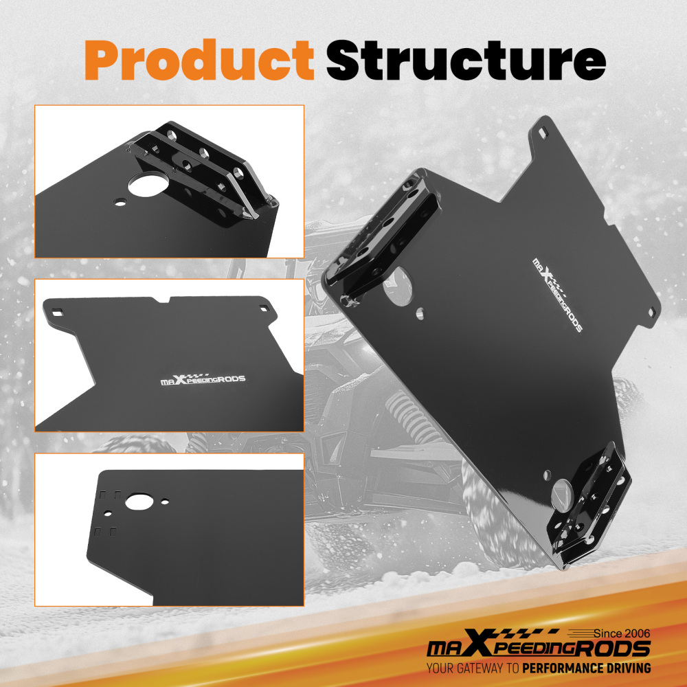 ATV Snow Plow Bracket for Can Am Renegade Outlander Series Black Steel Assembly