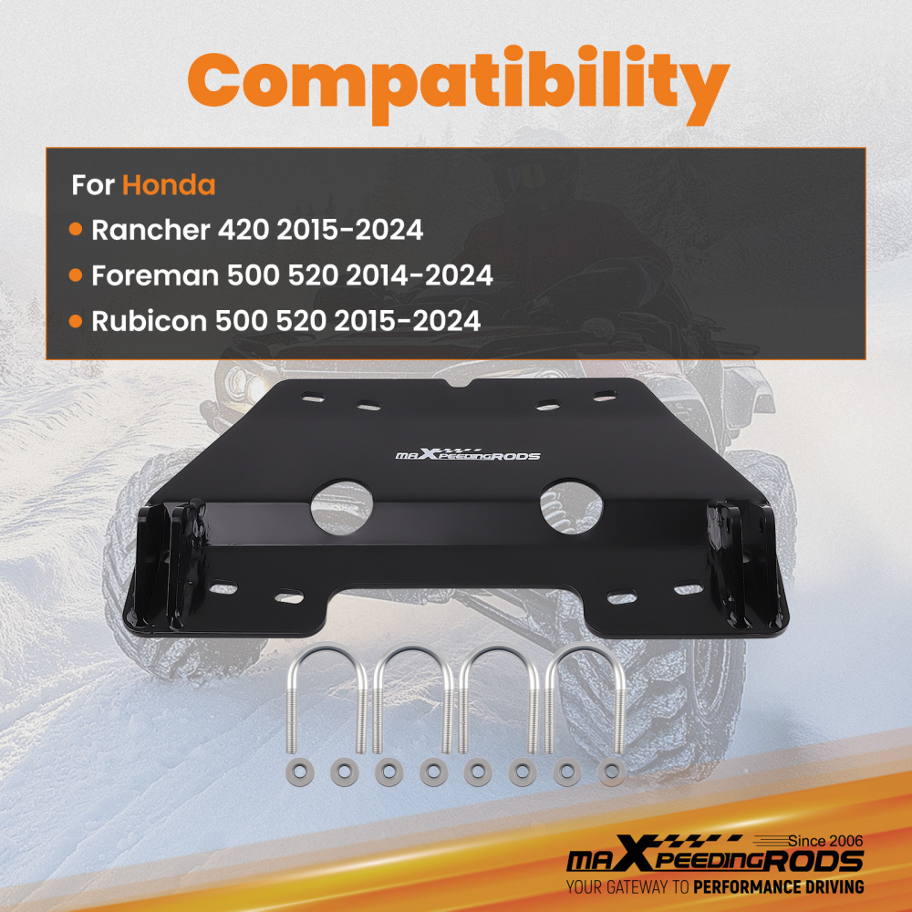 ATV Plow Adapter compatible for Honda Rancher 420 Foreman 500 520 Rubicon 2014-2024