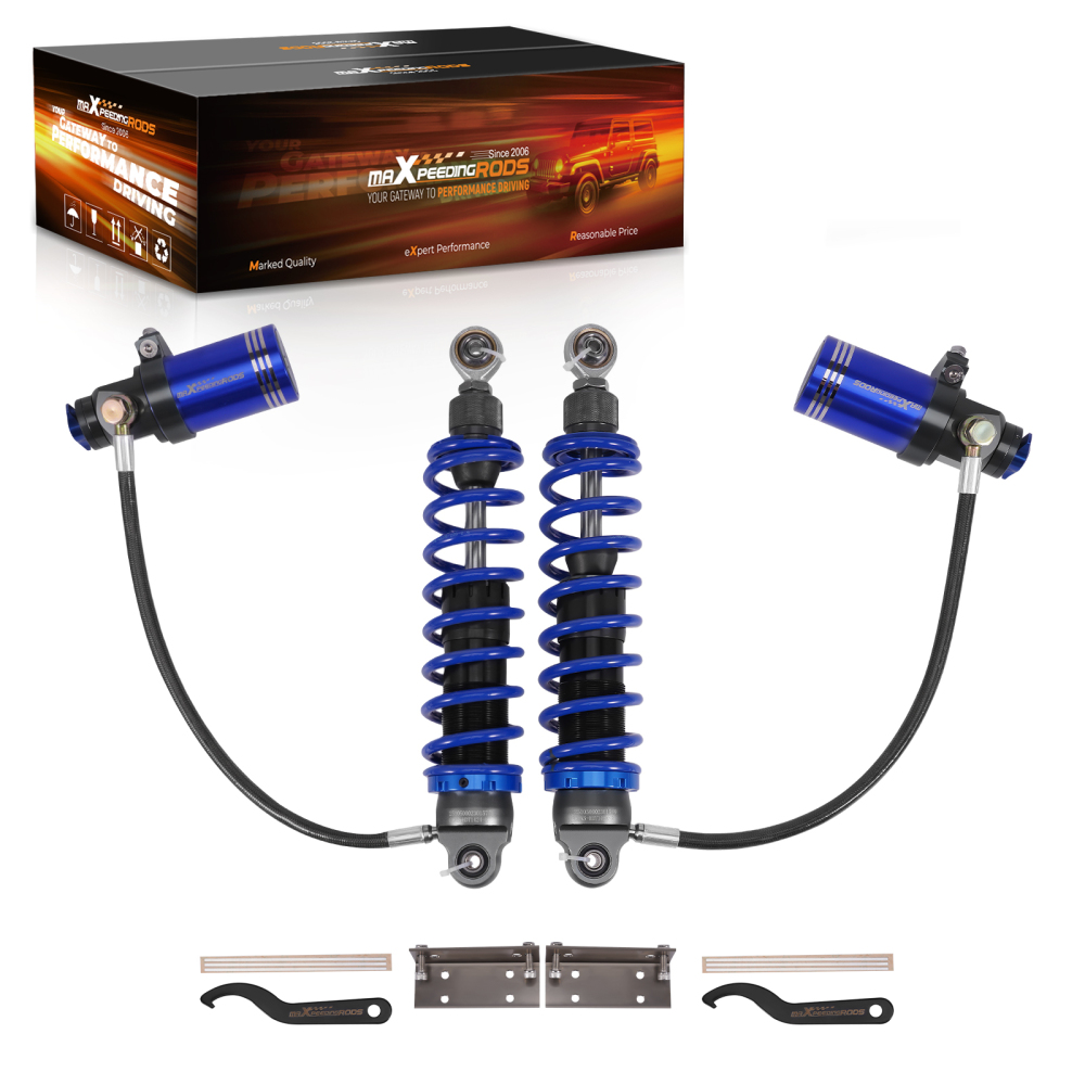 30 Way Damper Adj. Remote Reservoir Rear Shocks compatible for Harley Touring 14-25