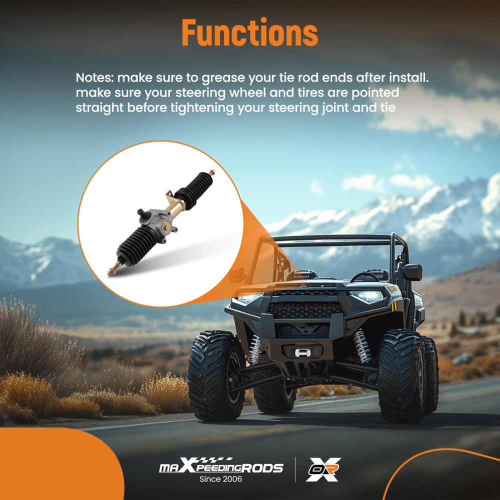 Steering Rack Tie Rod End Kit compatible for Polaris Ranger XP 1000 EPS High Lifter 2017