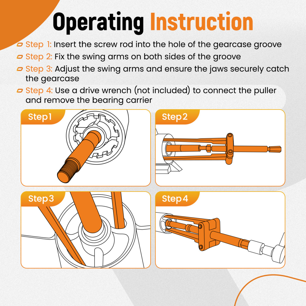 Lower Bearing Carrier Puller Tool compatible for Yamaha Honda Johnson Evinrude Mercury