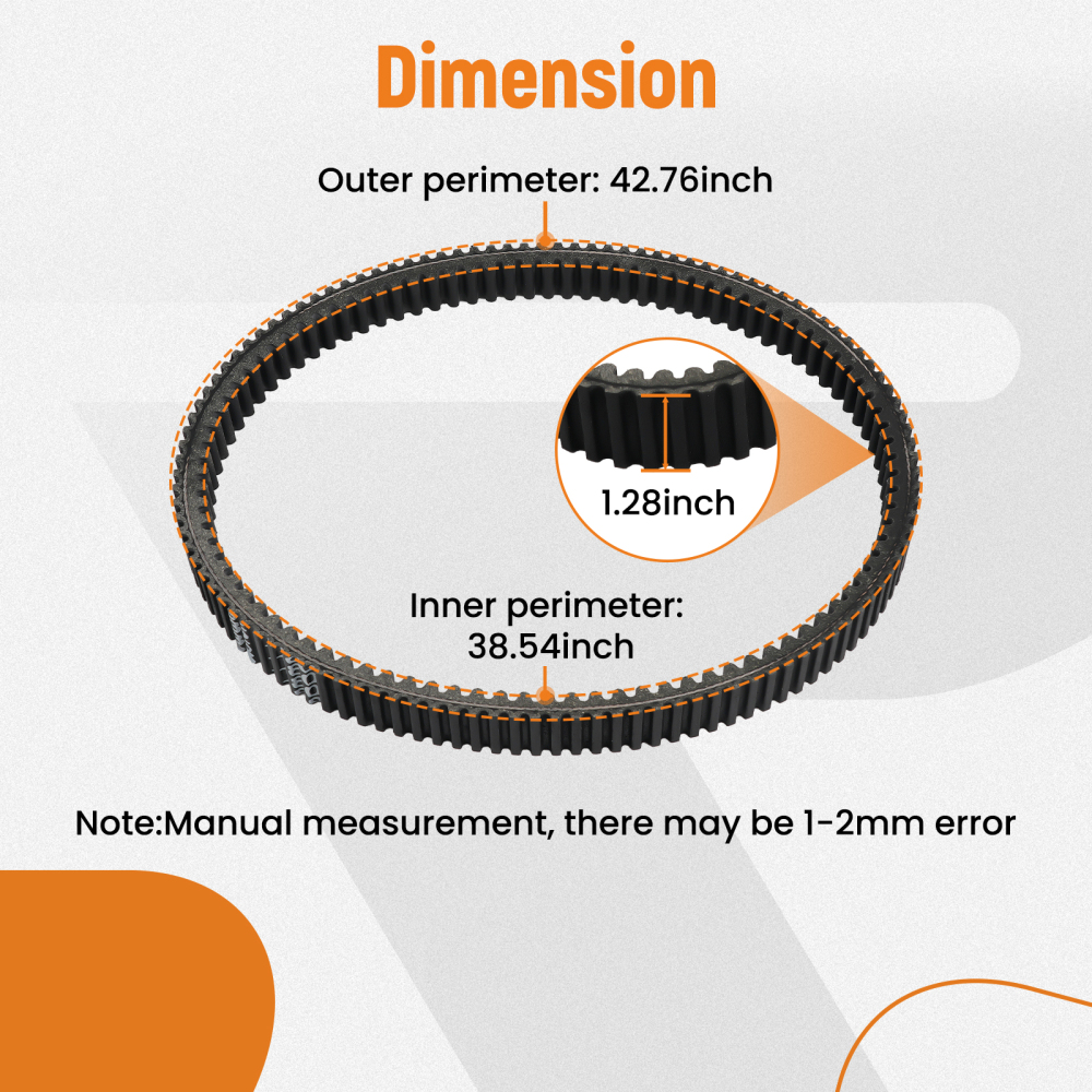 Heavy Duty Drive Belt compatible for Polaris RZR XP/RZR S 1000/Compatible for Ranger XP/Trail 3211172