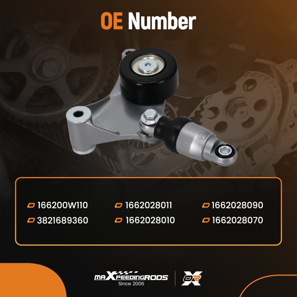 Poulie de roulement de tendeur de courroie compatible pour Toyota RAV4 Tarago 2.4L 2AZ-FE 16620-28011