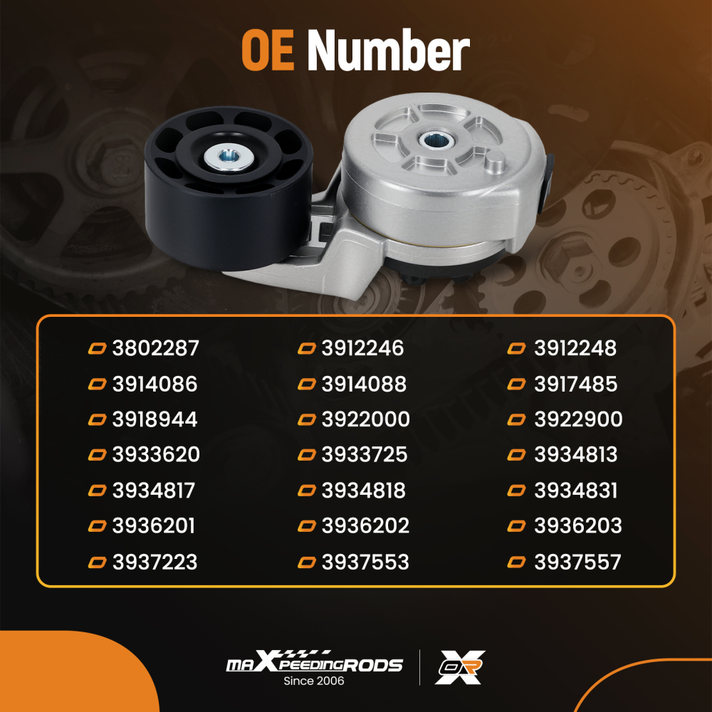 Belt Tensioner Assembly compatible for Cummins 1620 1640 1660 1666 3936202 3936203