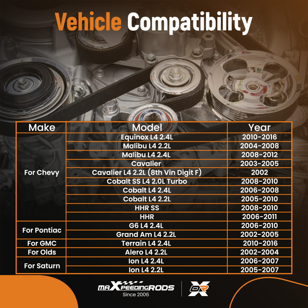 Belt Tensioner compatible for Buick LaCrosse 2.4L L4 2011 Direct Replacement 24430296