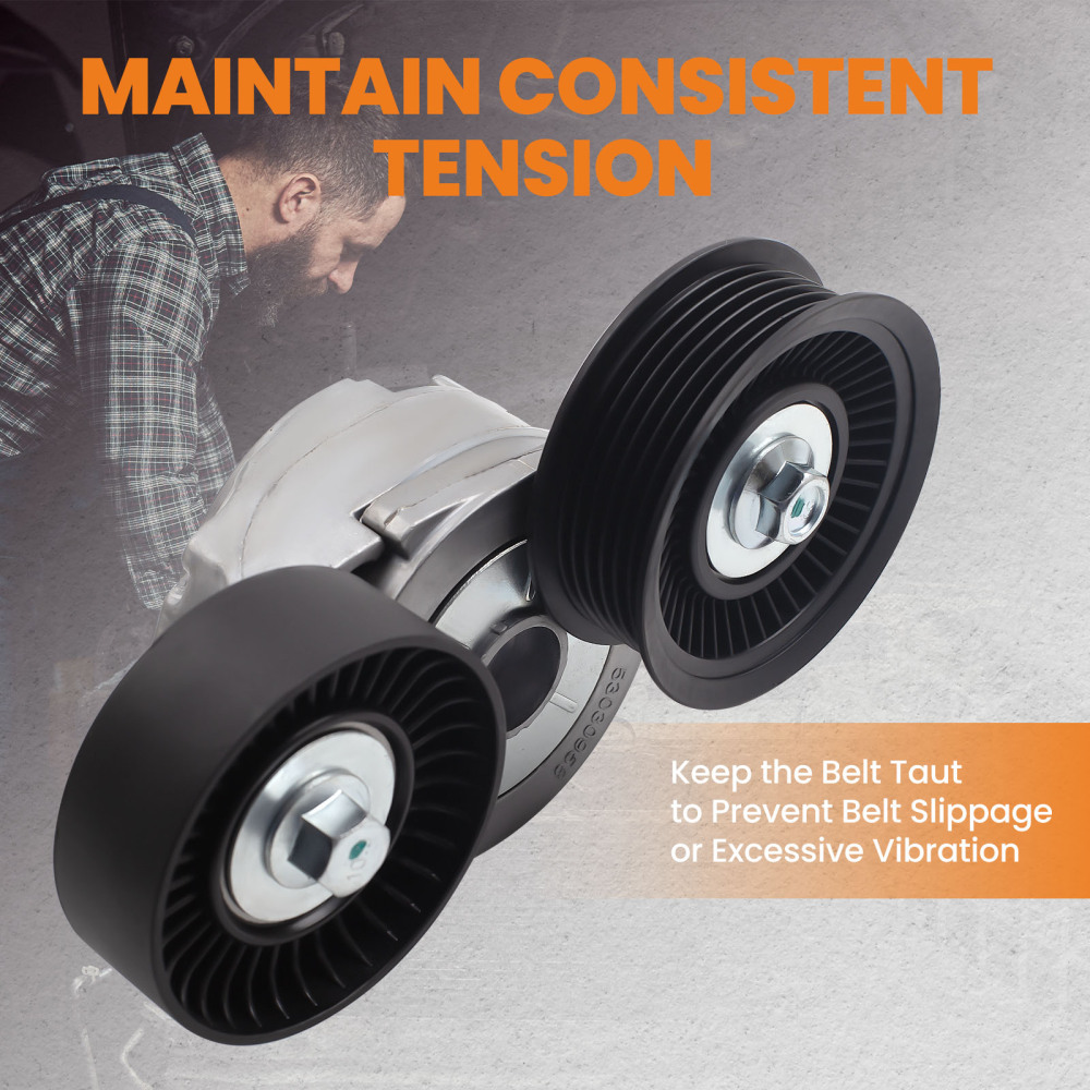 Serpentine Belt Tensioner w/ Pulley compatible for Dodge Jeep Mitsubishi 3.7L 53030958AE Serpentine Belt Tensioner w/ Pulley compatible for Dodge Jeep Mitsubishi 3.7L 53030958AE