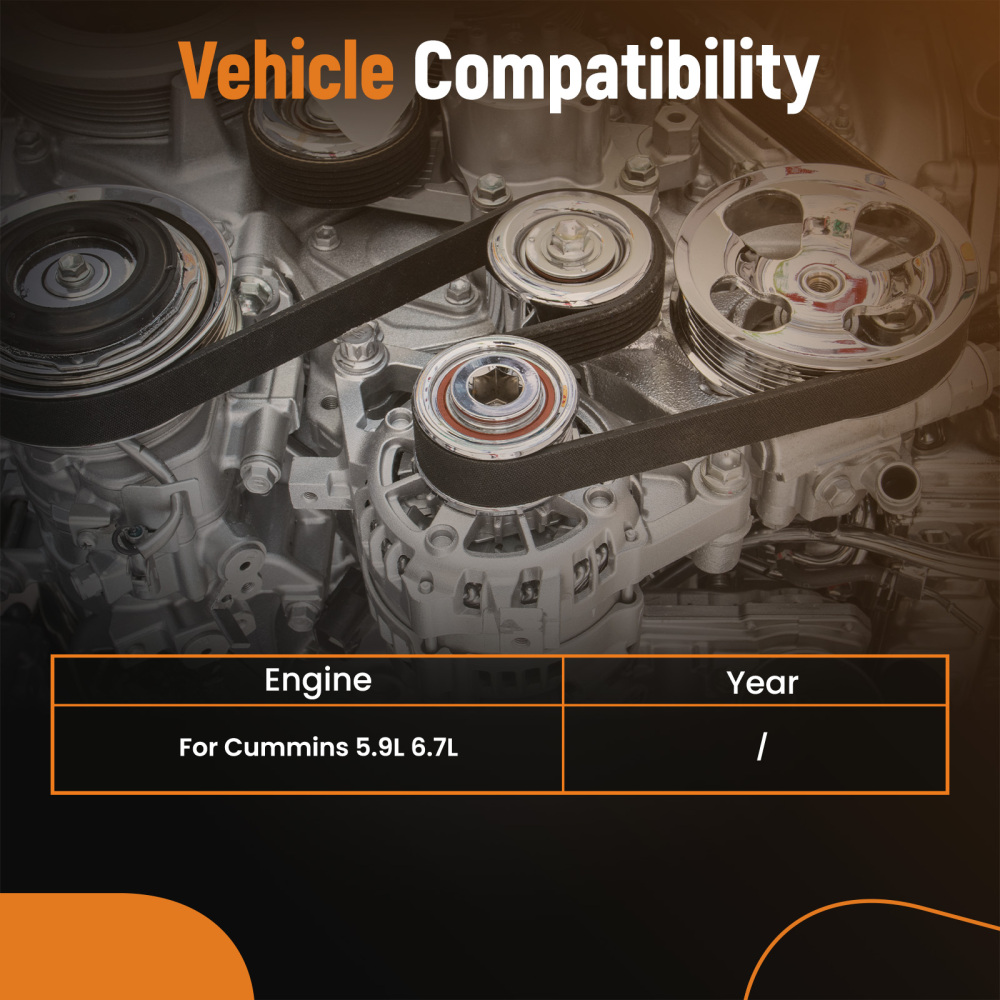 Belt Tensioner compatible for Cummins 5.9L 6.7L Engine 5270678 3973824 Direct Replacement