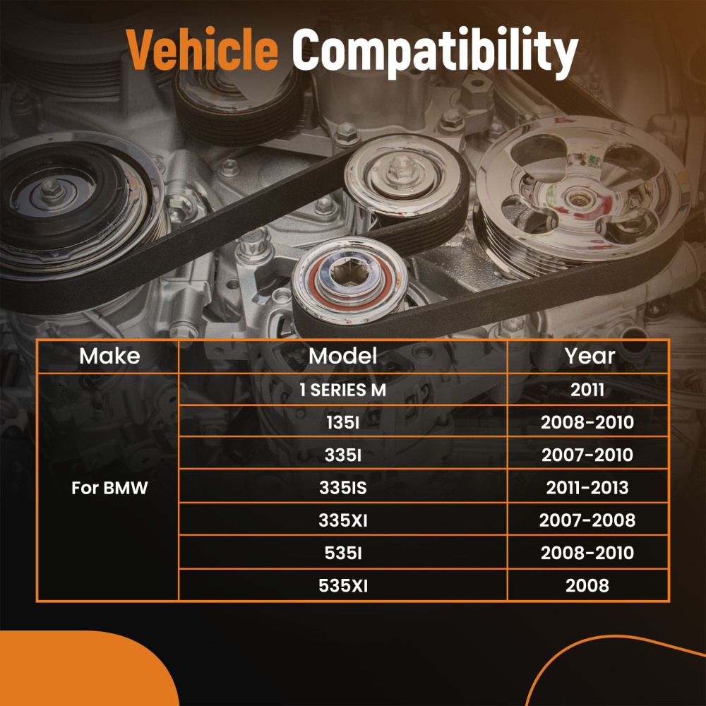 Belt Tensioner compatible for BMW 335i 335xi 535i 535xi 135i 2007-2013 11287563927