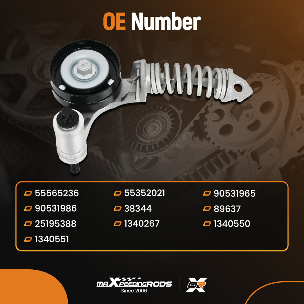 Belt Tensioner Assembly compatible for Buick Encore 1.4L 2013-2020 90531986