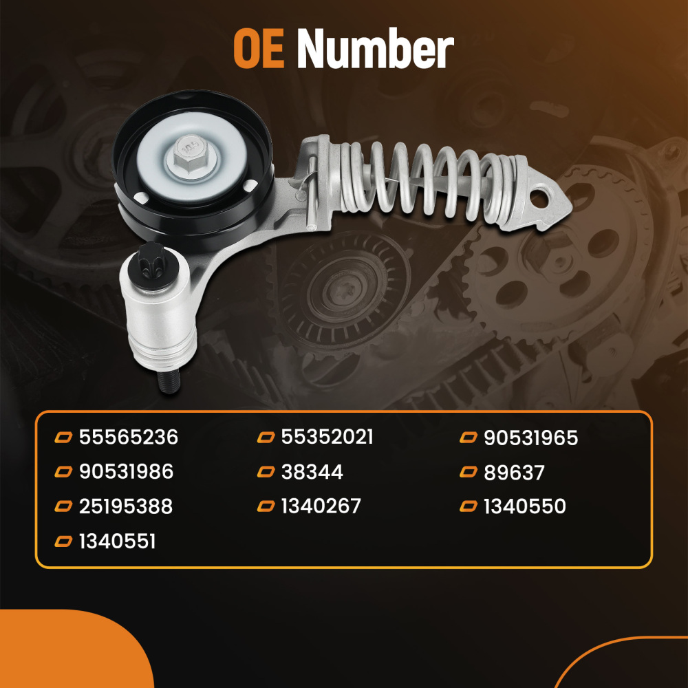 Belt Tensioner Assembly compatible for Buick Encore 1.4L 2013-2020 90531986