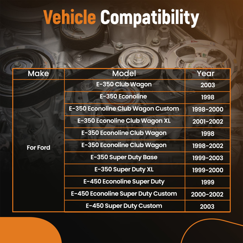 Drive Belt Tensioner compatible for Ford E-350 Club Wagon Econoline Club Wagon F8UZ6B209CA