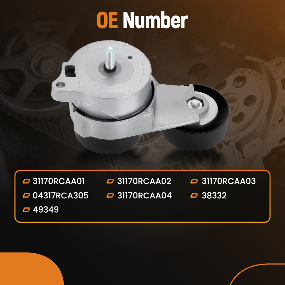 Belt Tensioner compatible for acura MDX RL ZDX compatible for Honda Accord Manual Transmission 31170RCAA01