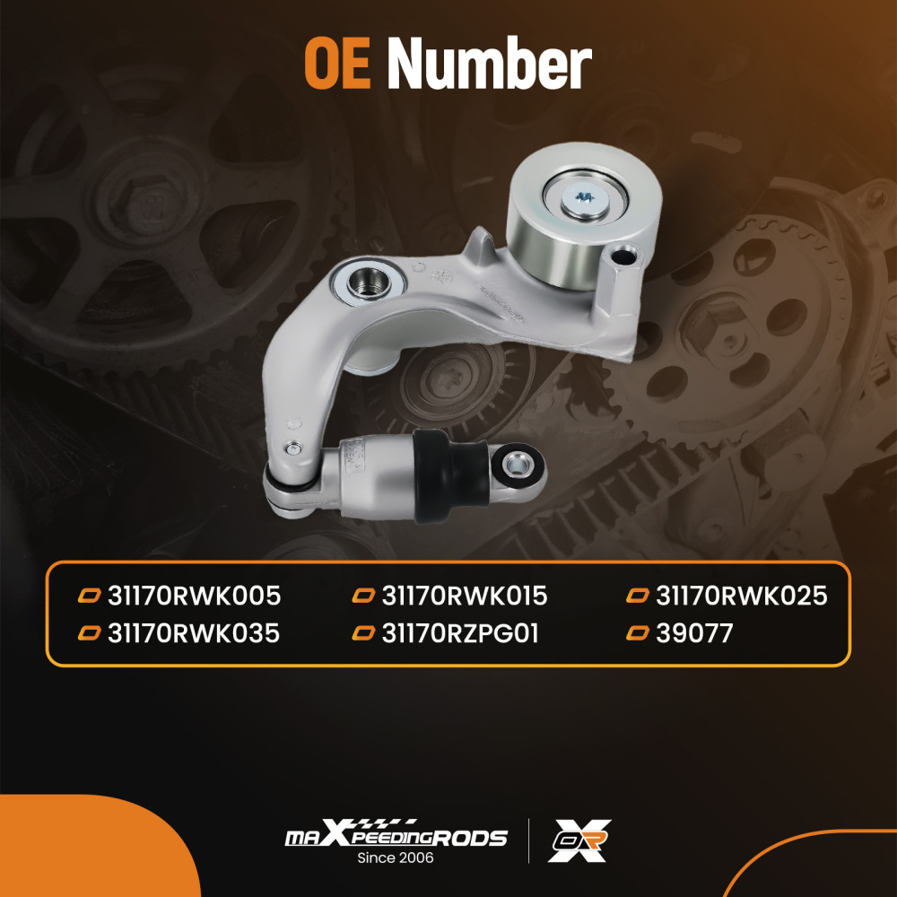 Belt Tensioner compatible for Honda Civic 1.8L L4 2007-2015 31170RWK005 Serpentine Drive