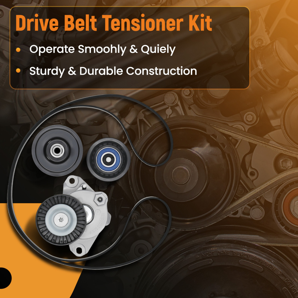 Engine Drive Belt TensionerIdler Pulley Serpentine Belt kit compatible for Mercedes-Benz