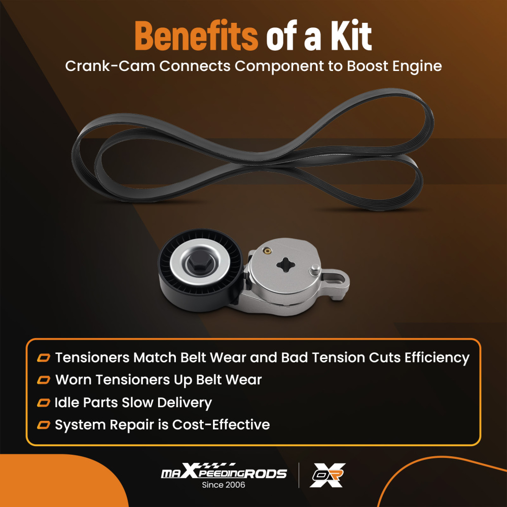 Engine Accessory Drive Belt Tensioner Kit compatible for Toyota Camry 2.5L 12-17 166200V021