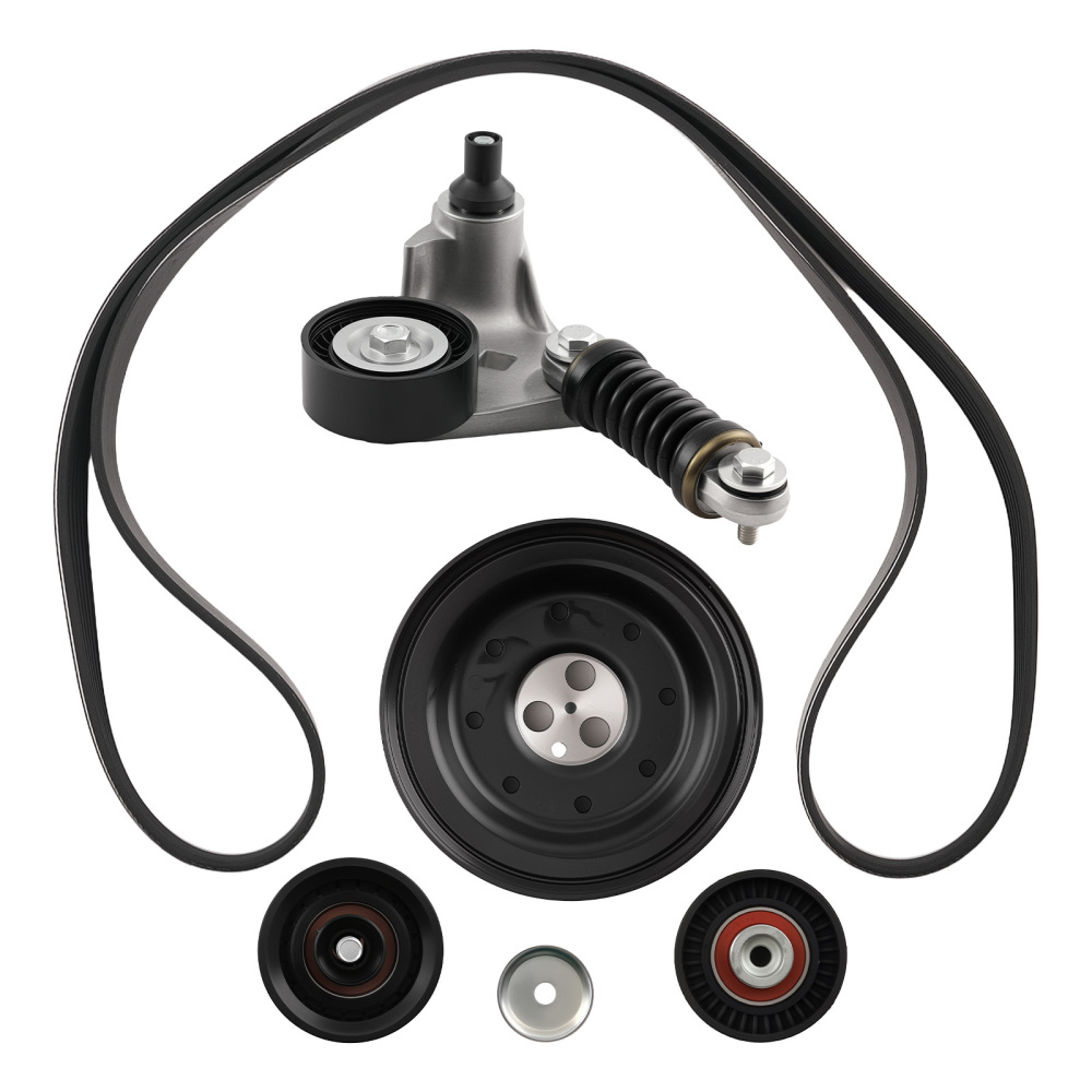 Crankshaft Pulley Fan Belt Tensioner Kit compatible for Ford Mondeo MK3 2.0 TDCi 2000-2007