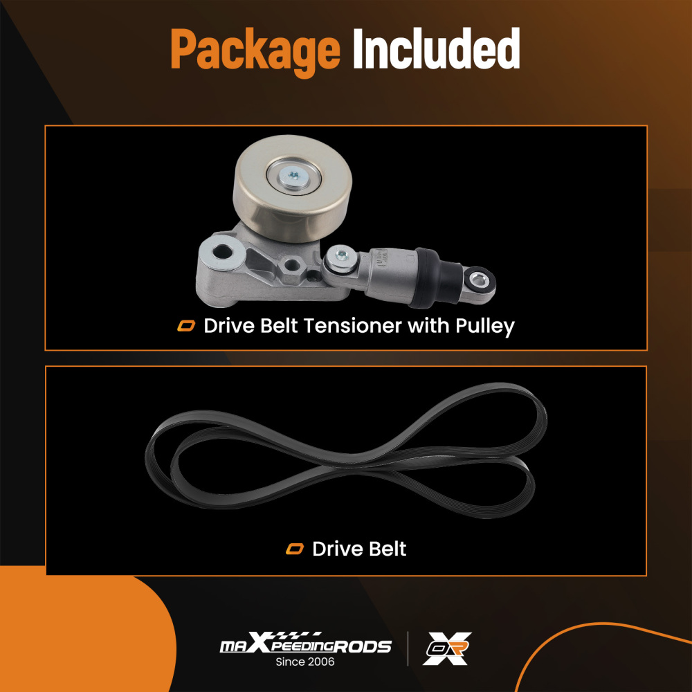 Compatible for Nissan Patrol GU Y61 ZD30 3.0L 2000-2007 Drive Fan Belt + Tensioner Assembly