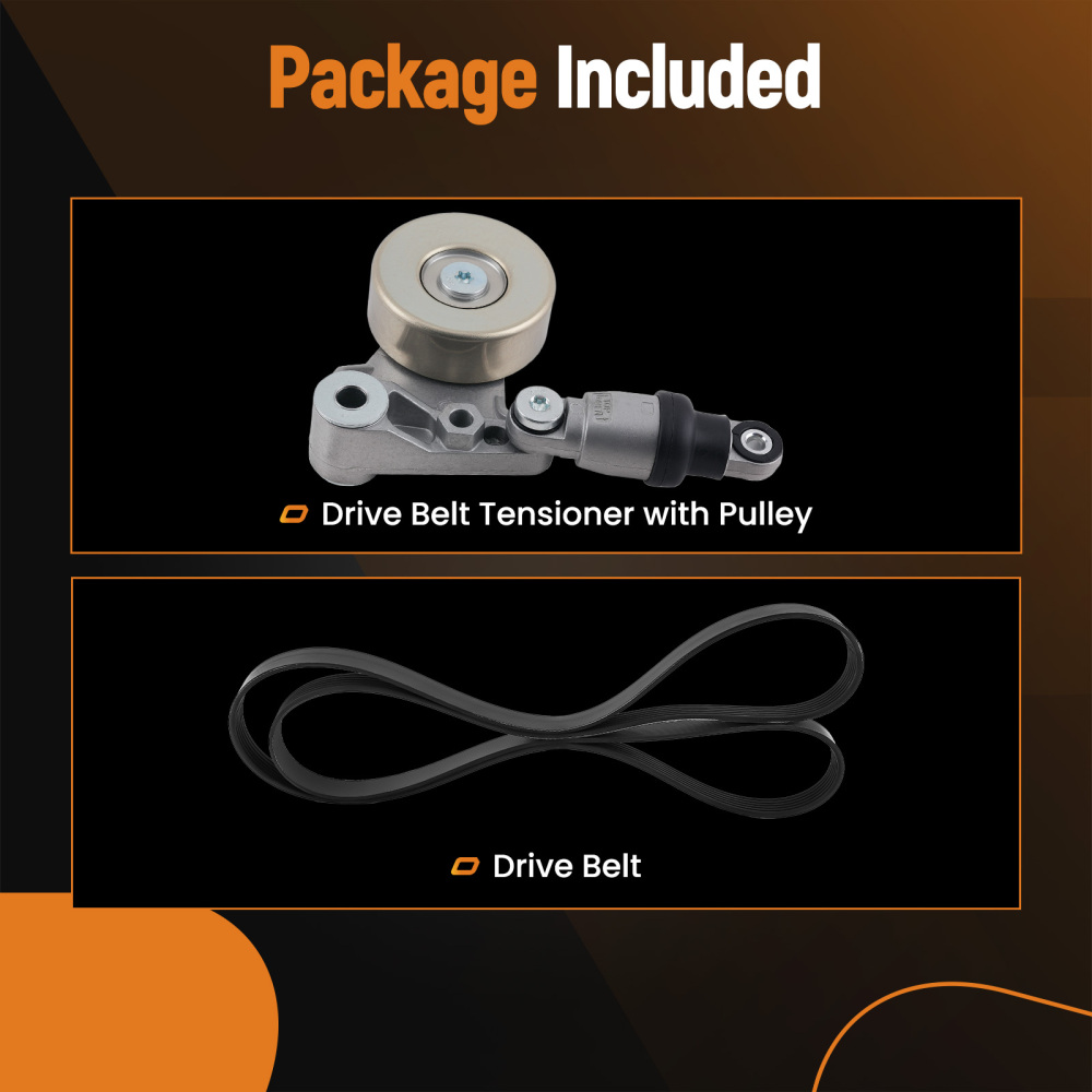 Compatible for Nissan Patrol GU Y61 ZD30 3.0L 2000-2007 Drive Fan Belt + Tensioner Assembly