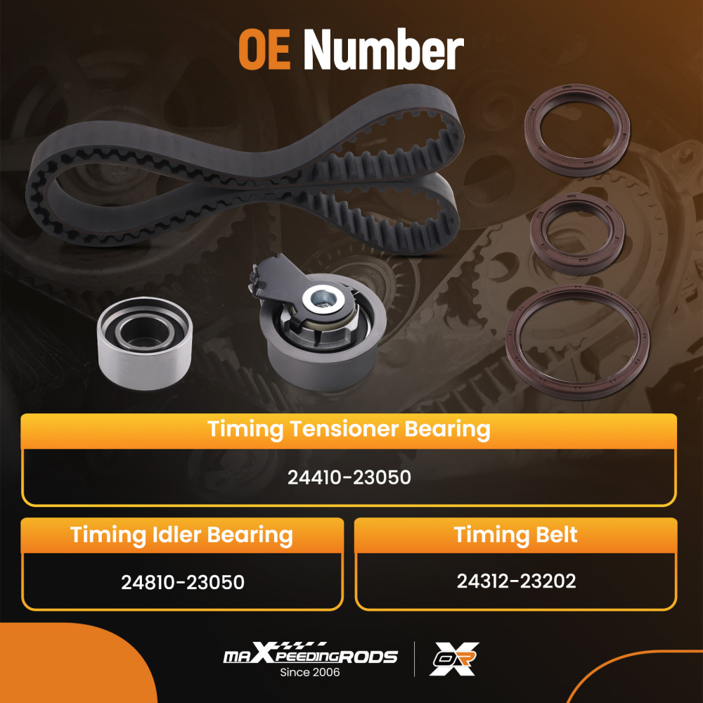 Timing Belt Kit compatible for Hyundai Elantra Tiburon Tucson Soul Sportage 2.0L New