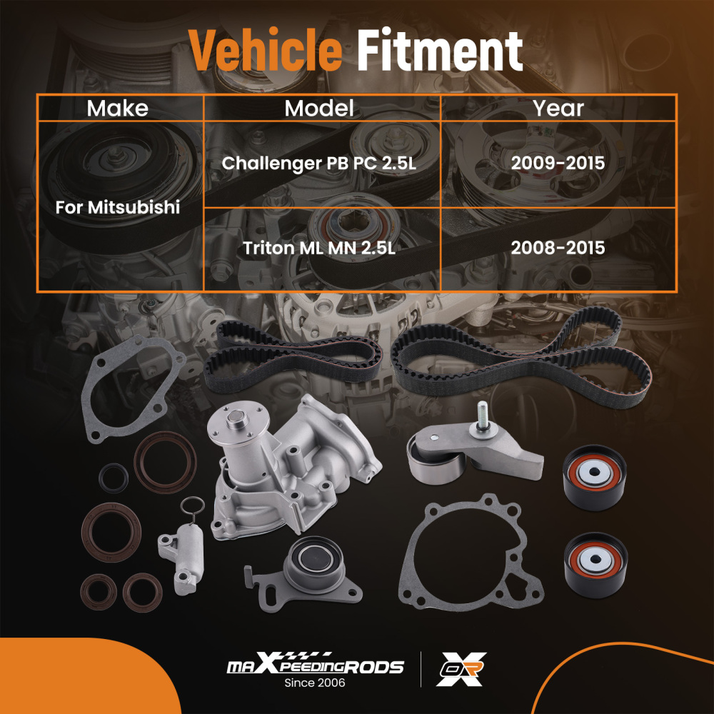 Timing Belt KitHATWP compatible for Mitsubishi Challenger PB PC Triton ML MN 2.5L
