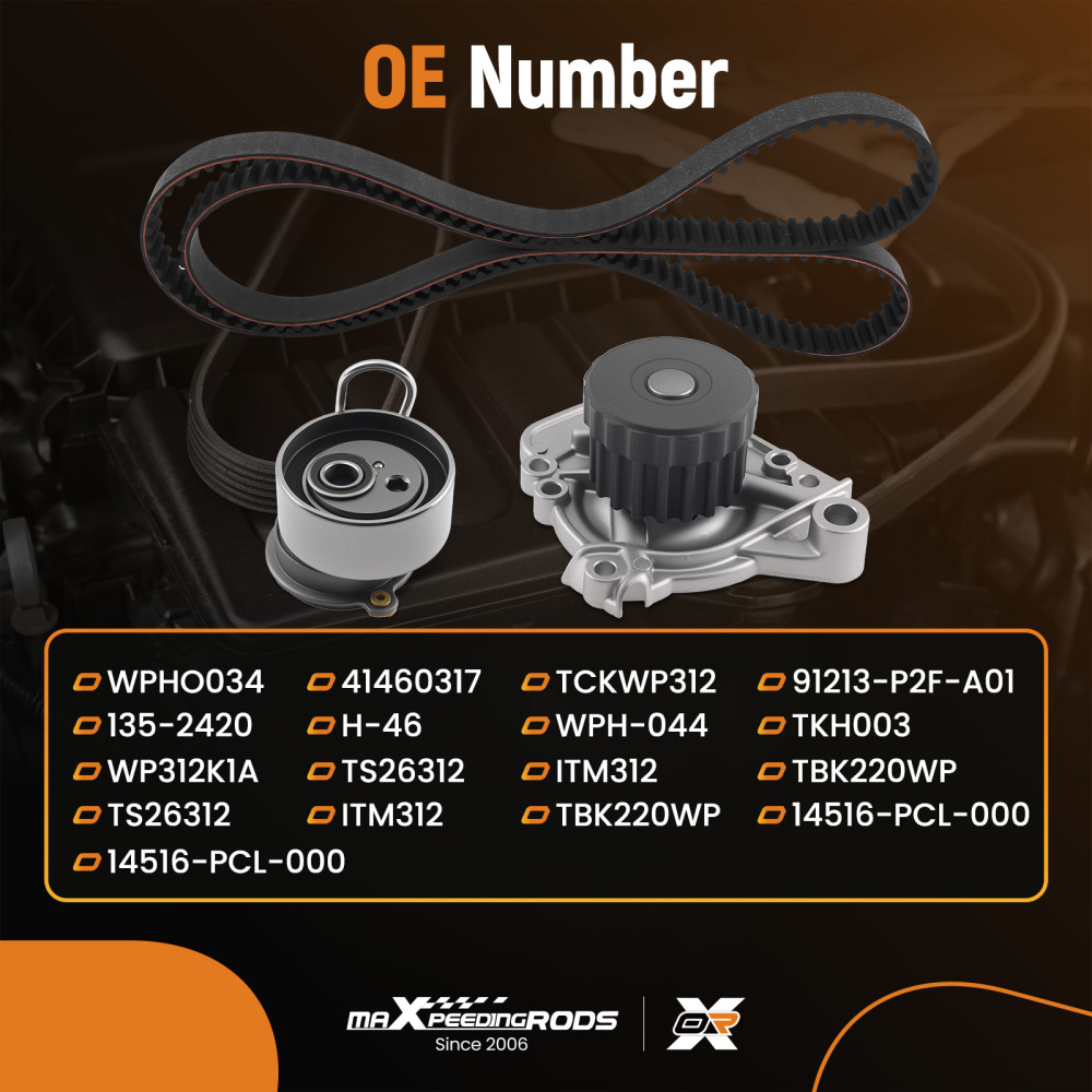 Complete Engine Timing Kit compatible for Honda Civic 1.7L SOHC 2001-2005 TKH003