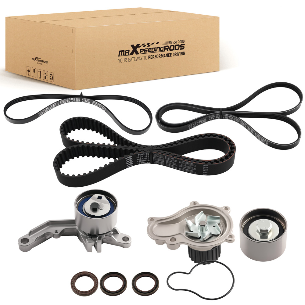 Timing Belt Kit Water Pump Serpentine Belt compatible for Chrysler PT Cruiser 2.4L 04-09